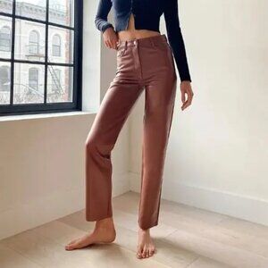 Aritzia The Melina™ Pant- High-waisted Vegan Leather Pants- Size 2